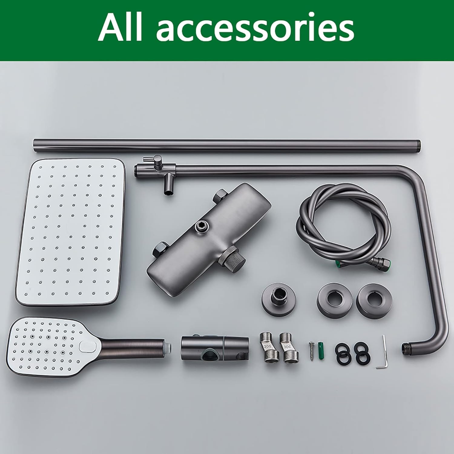 Rain Shower Head and Handheld Combo Set with 3 Modes