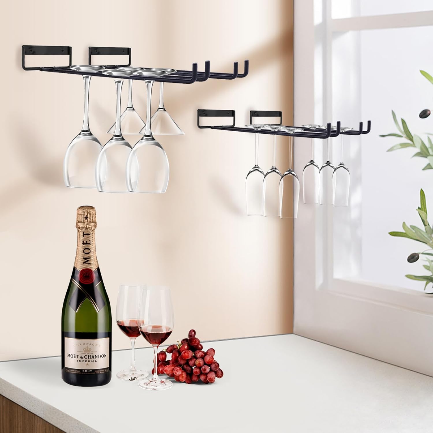 118 Inch Wine Glass Rack Set of 4 Metal Holder 1