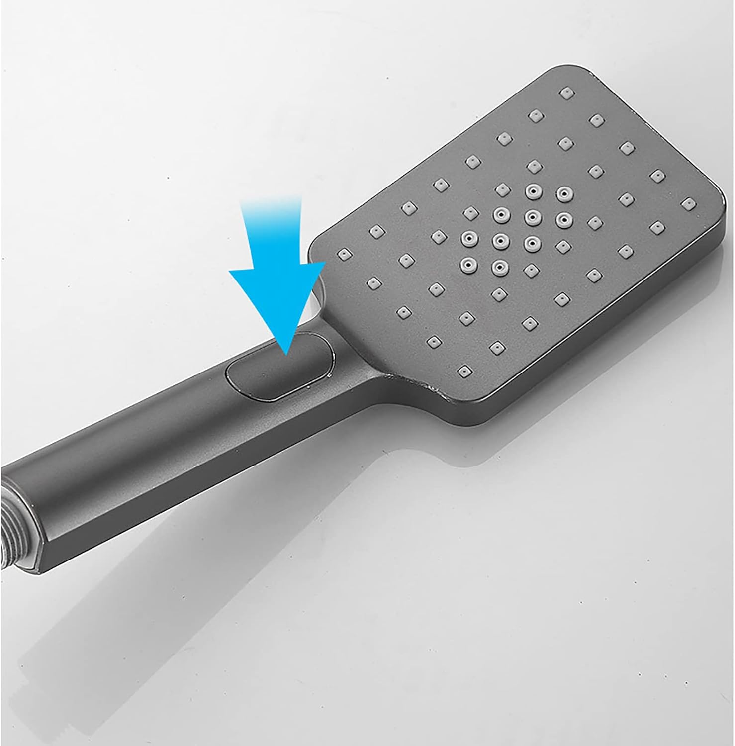 Gray Brass Rain Shower Combo Set with 3 Mode Handheld