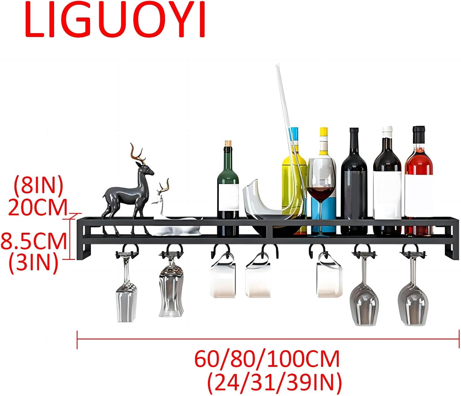 LIGUOYI Wall-Mounted Wine Glass Rack