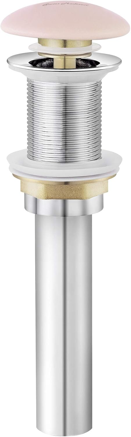 Swiss Madison Matte Pink Ceramic Pop Up Drain No Overflow 1