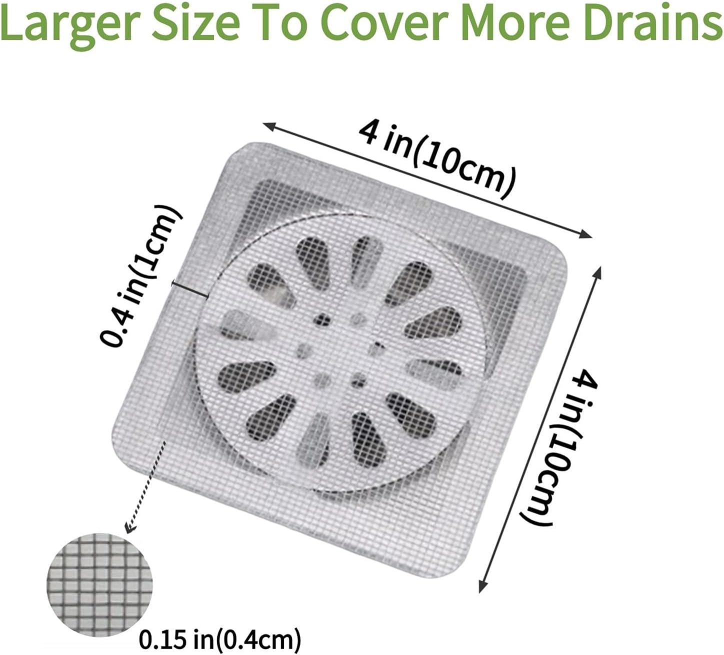 Disposable 4x4 Drain Covers 30 PCS Hair Catcher for Shower and Bath