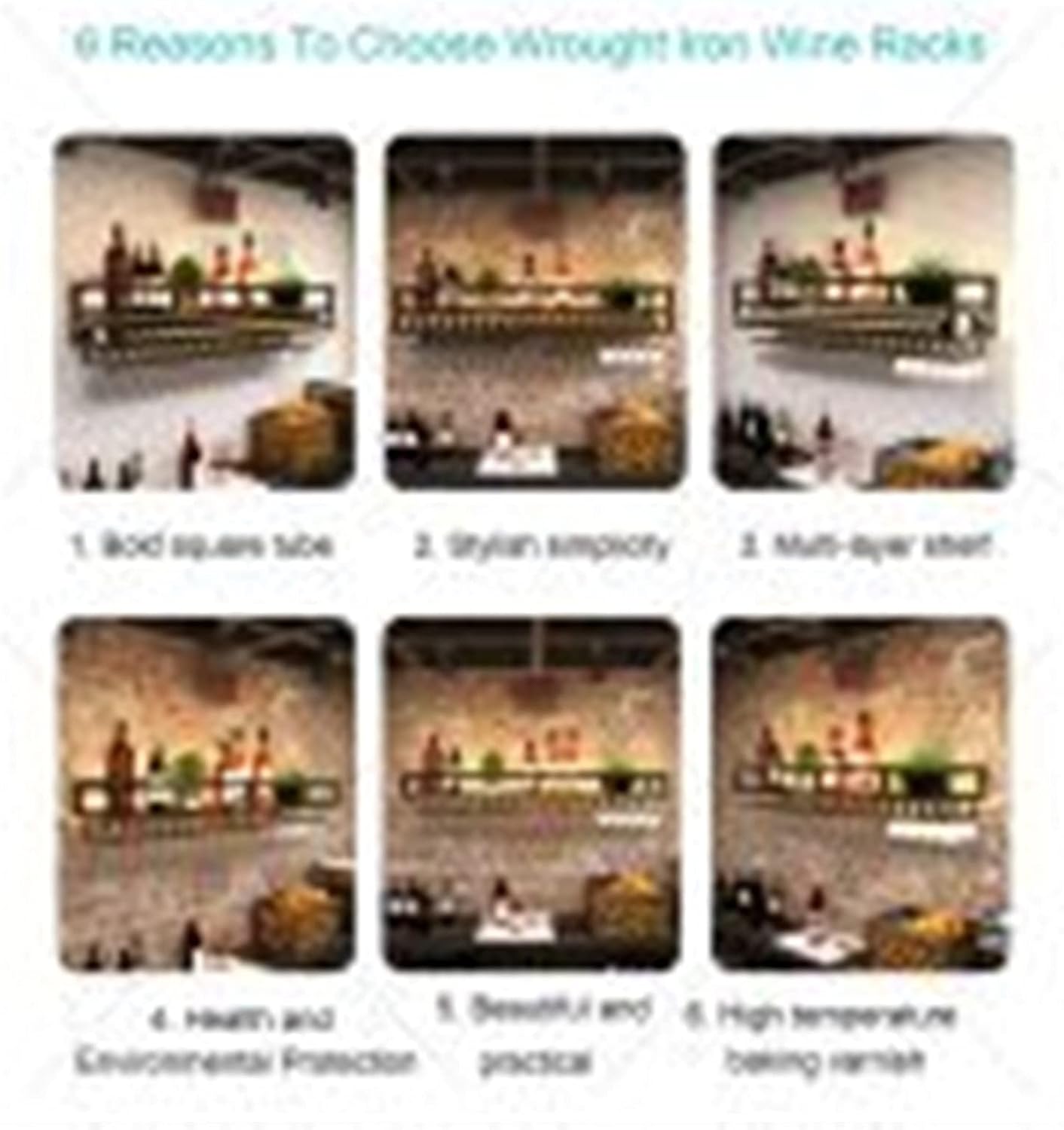 2-Layer Wall-Mounted Wine Rack Wrought Iron