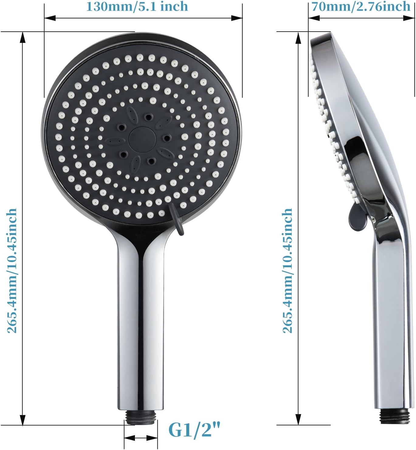 OFFO Handheld Shower Head with 6 Modes