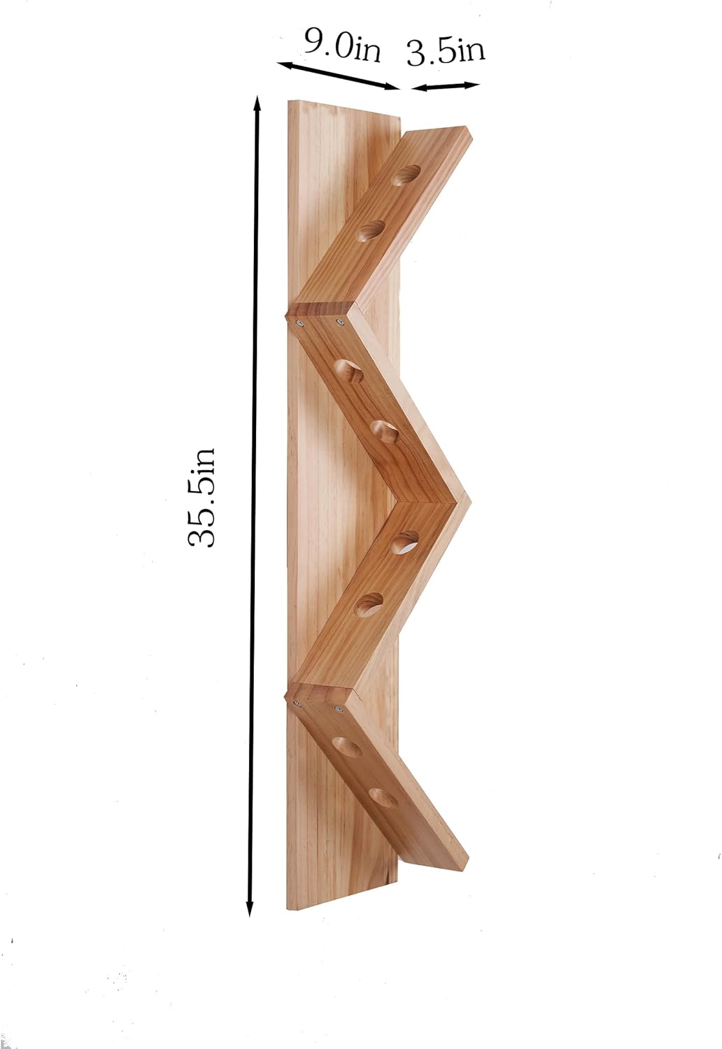 Vertical Wine Rack - Wall Mounted Solid Wood Design