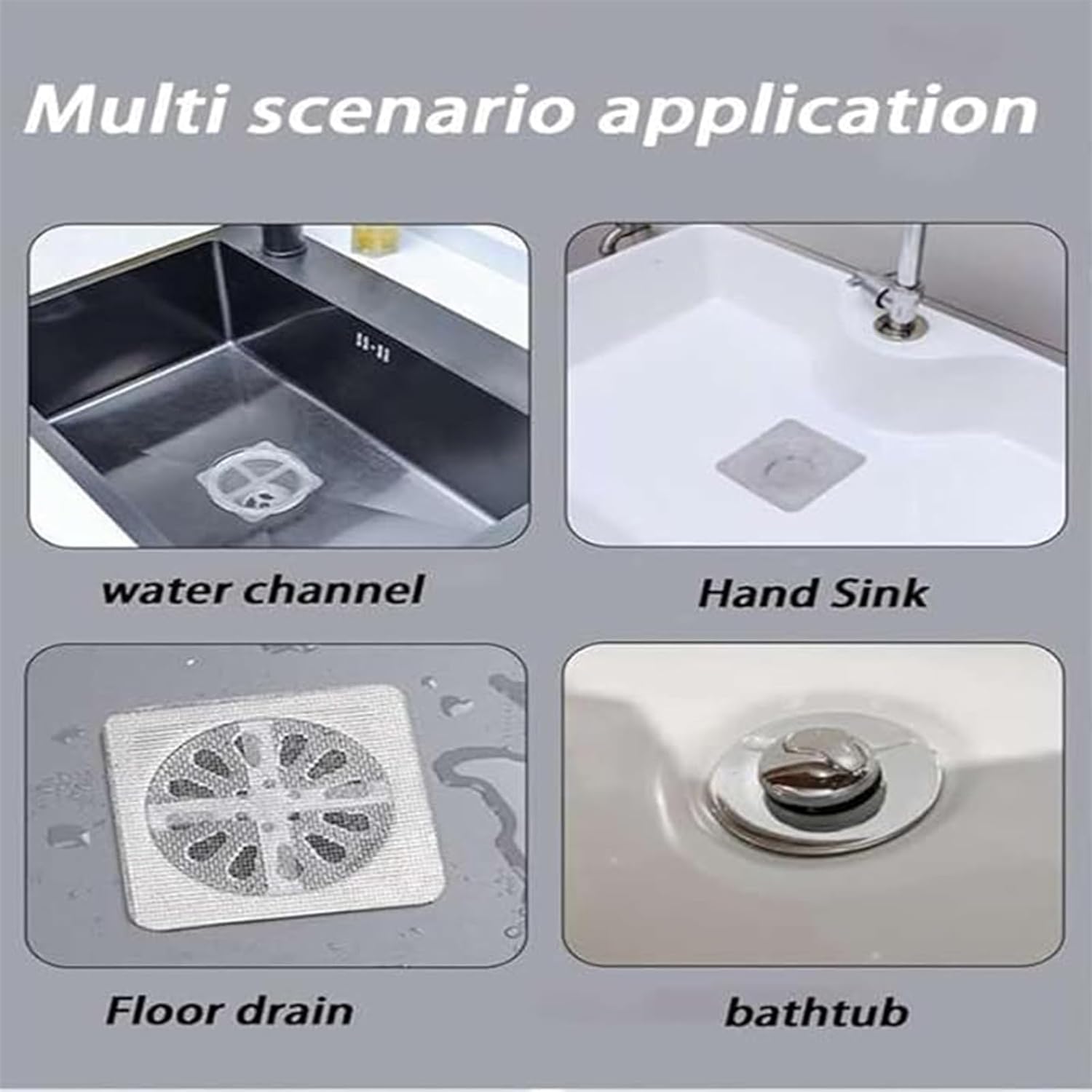 30 Pcs 4x4 Inch Disposable Hair Catcher for Bathrooms and Showers