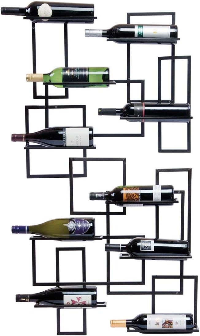 Oenophilia Mid Century Wall Wine Rack 10 Bottle