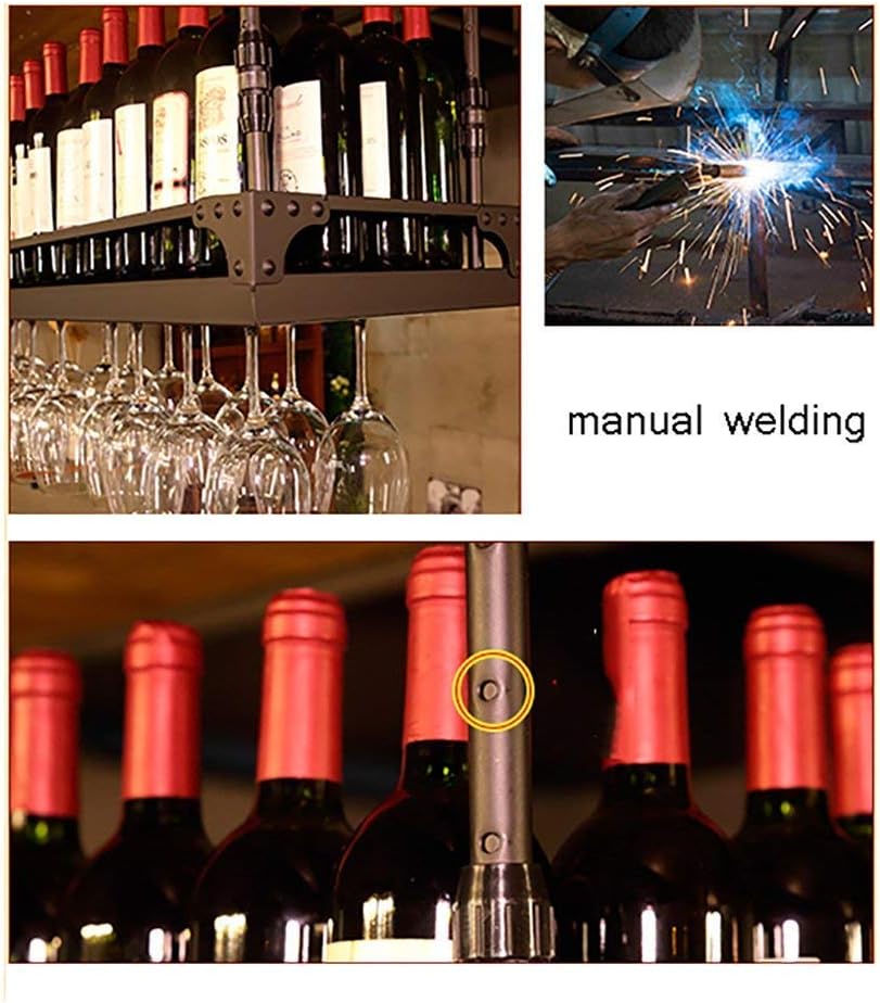 CGF- Wall-Mounted Wine Rack with Upside Down Design Black 60x35cm