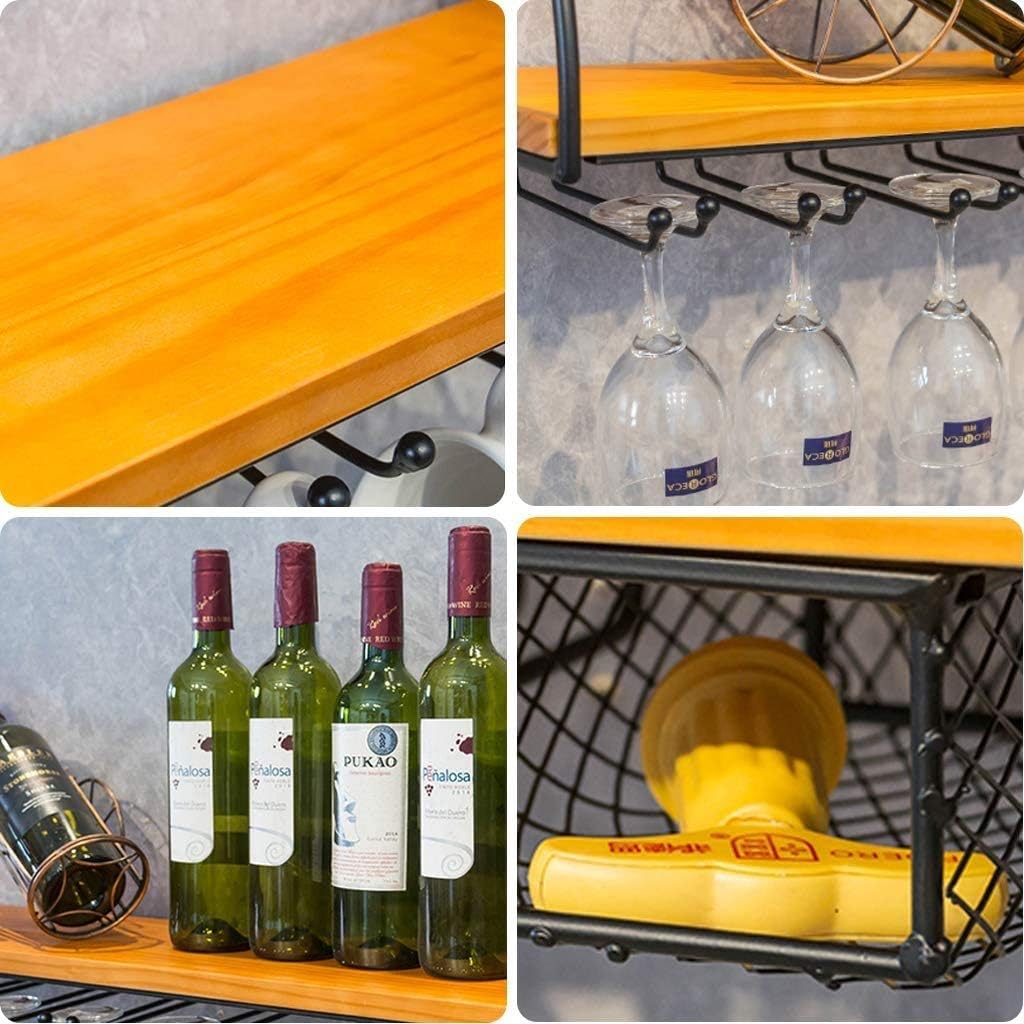 ZJDYDY Vintage Rustic Wall Wine Racks