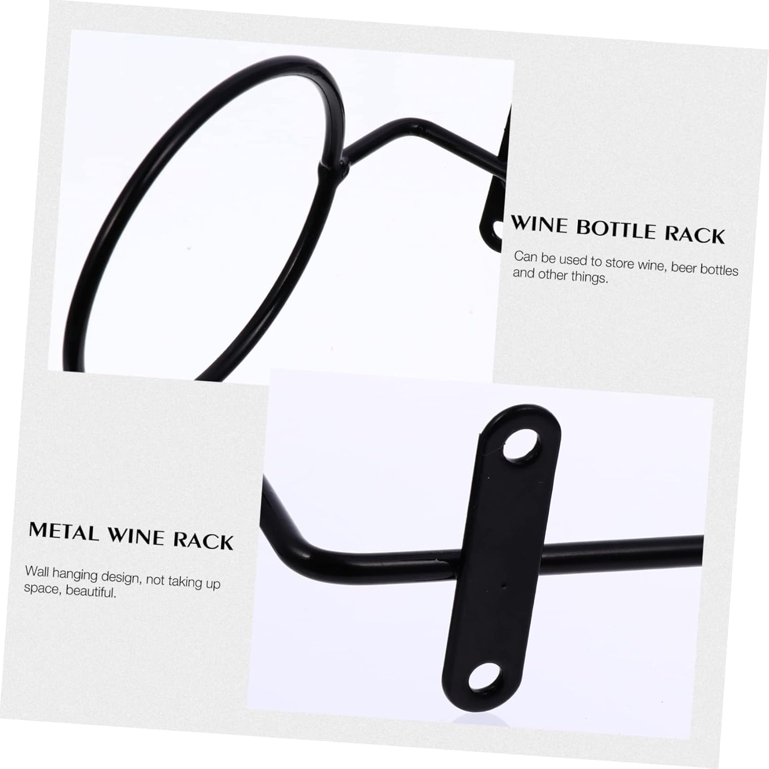 Ciieeo 6pcs Wall-Mounted Wine Rack