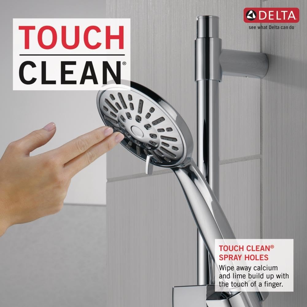 Delta Chrome Handheld Shower Head with Slide Bar and Hose
