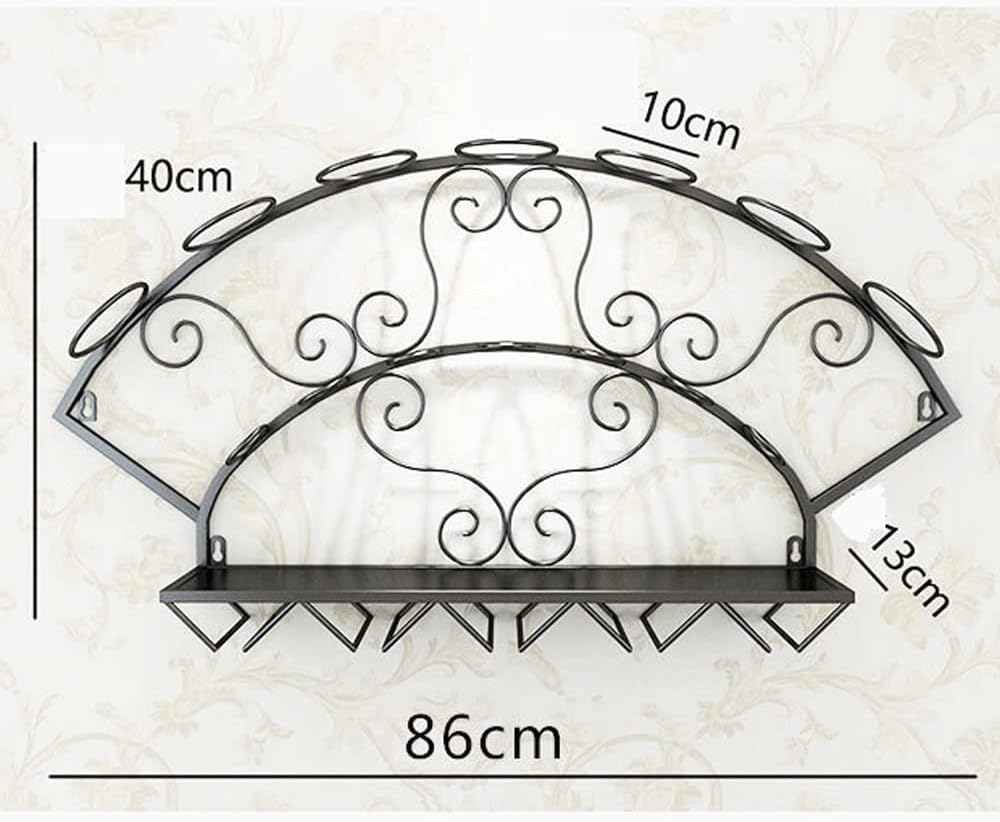 CLoxks Wall-Mounted Wine Rack 7 Bottles Brown