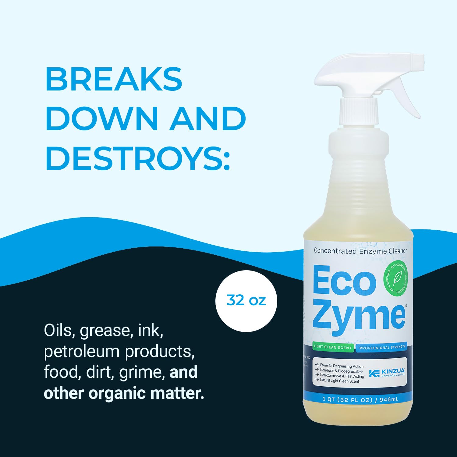 KINZUA ENVIRONMENTAL Eco-Zyme Enzyme Cleaner 32 fl oz