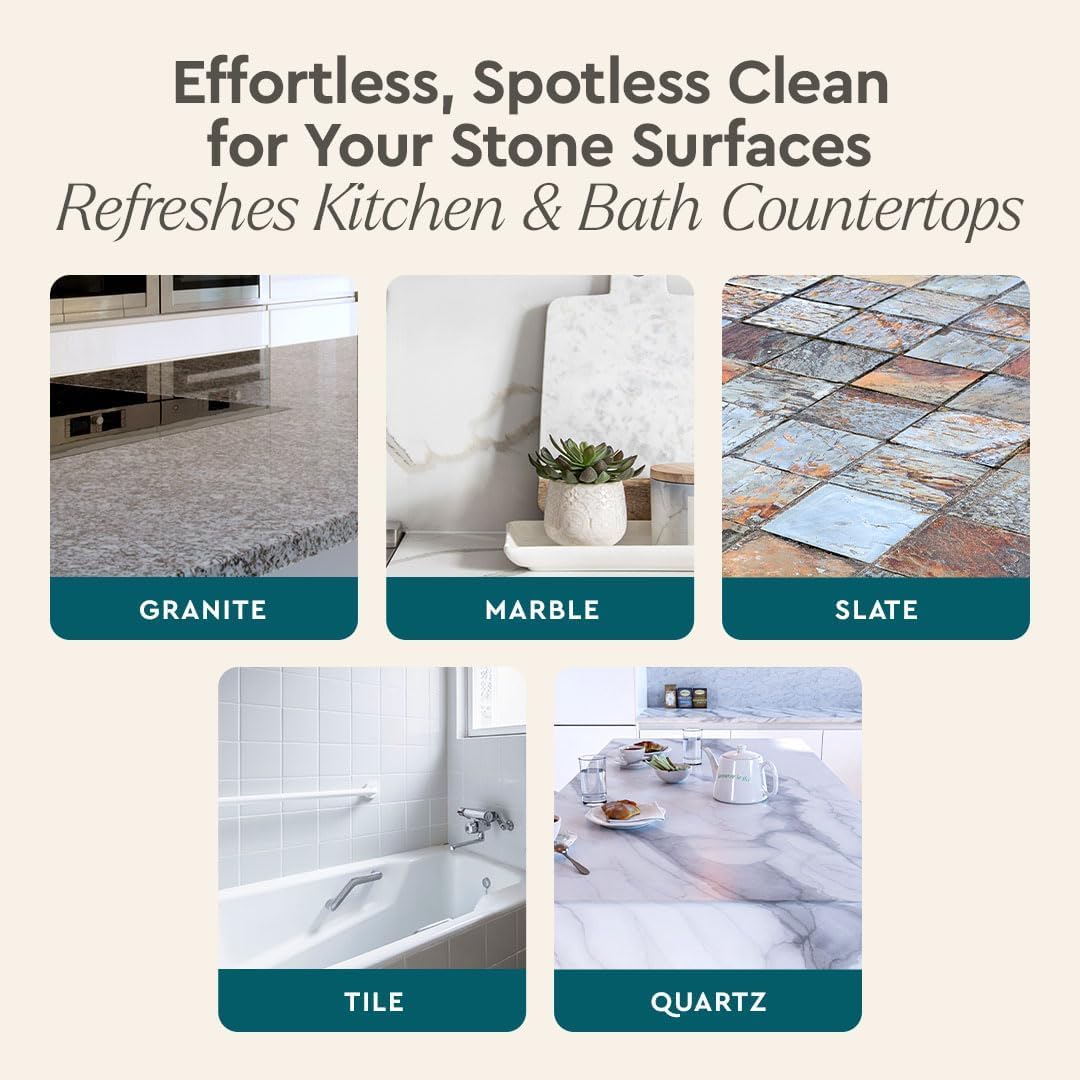 Puracy Natural Granite Cleaner - Streak-Free Plant-Powered