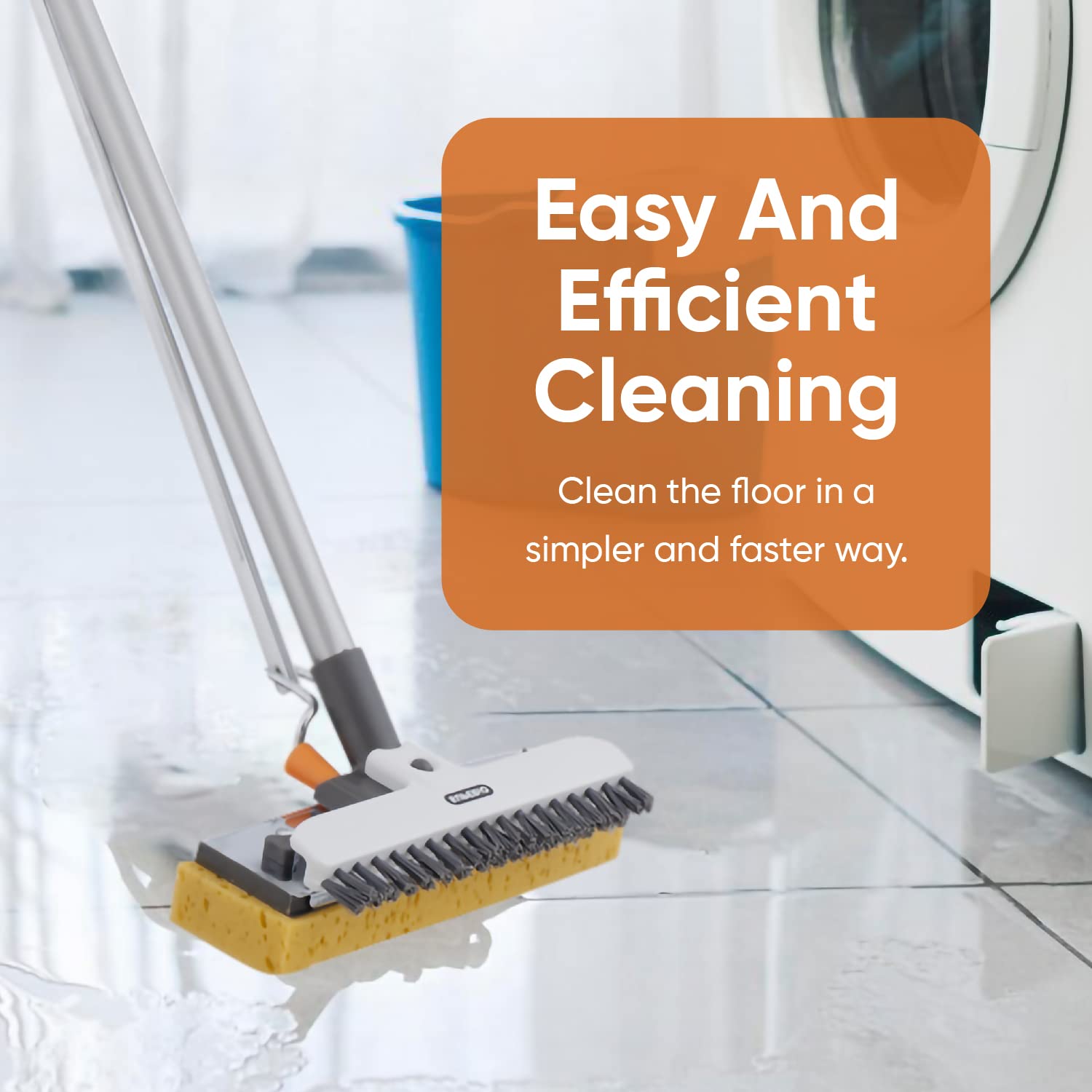 Superio Sponge Mop Pads Reusable for Tile Bathroom Kitchen