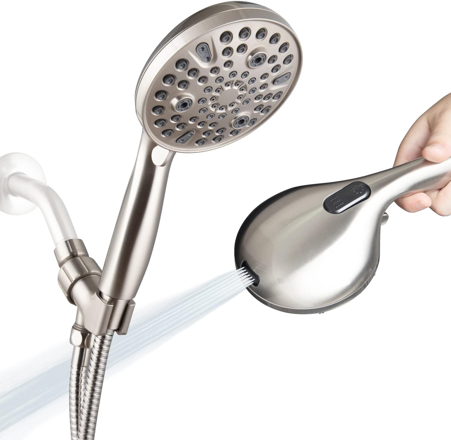Egretshower High Pressure Handheld Showerhead with 10 Settings