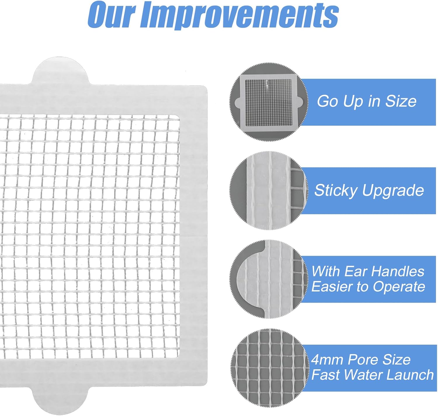 BOXOB 30pcs Square Drain Hair Catchers 1