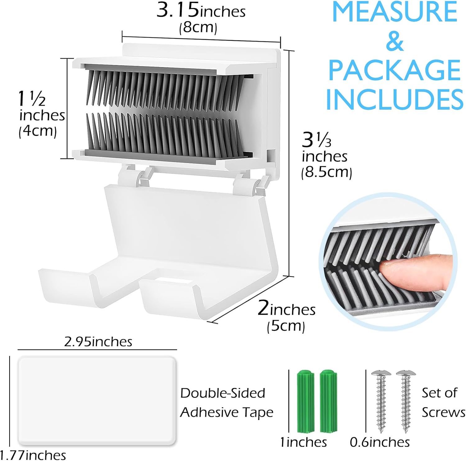 Oneasmot Shower Hair Catcher Wall - White