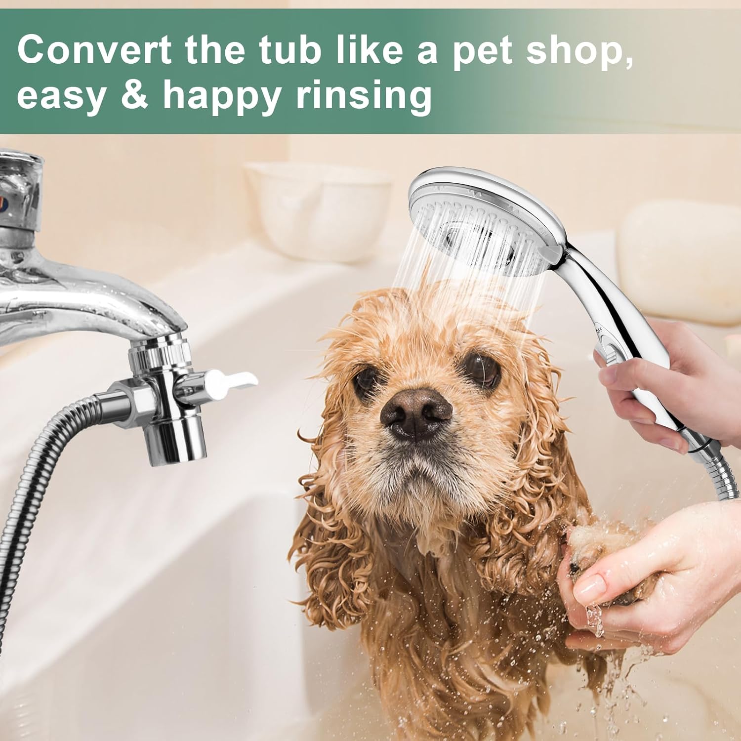 Klleyna Multi-Use Faucet Sprayer - 5 Adapters for Sink Bathtub