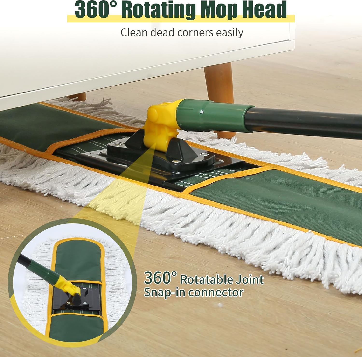 BUVE 36 Inch Commercial Dust Mop with Replacement Pads
