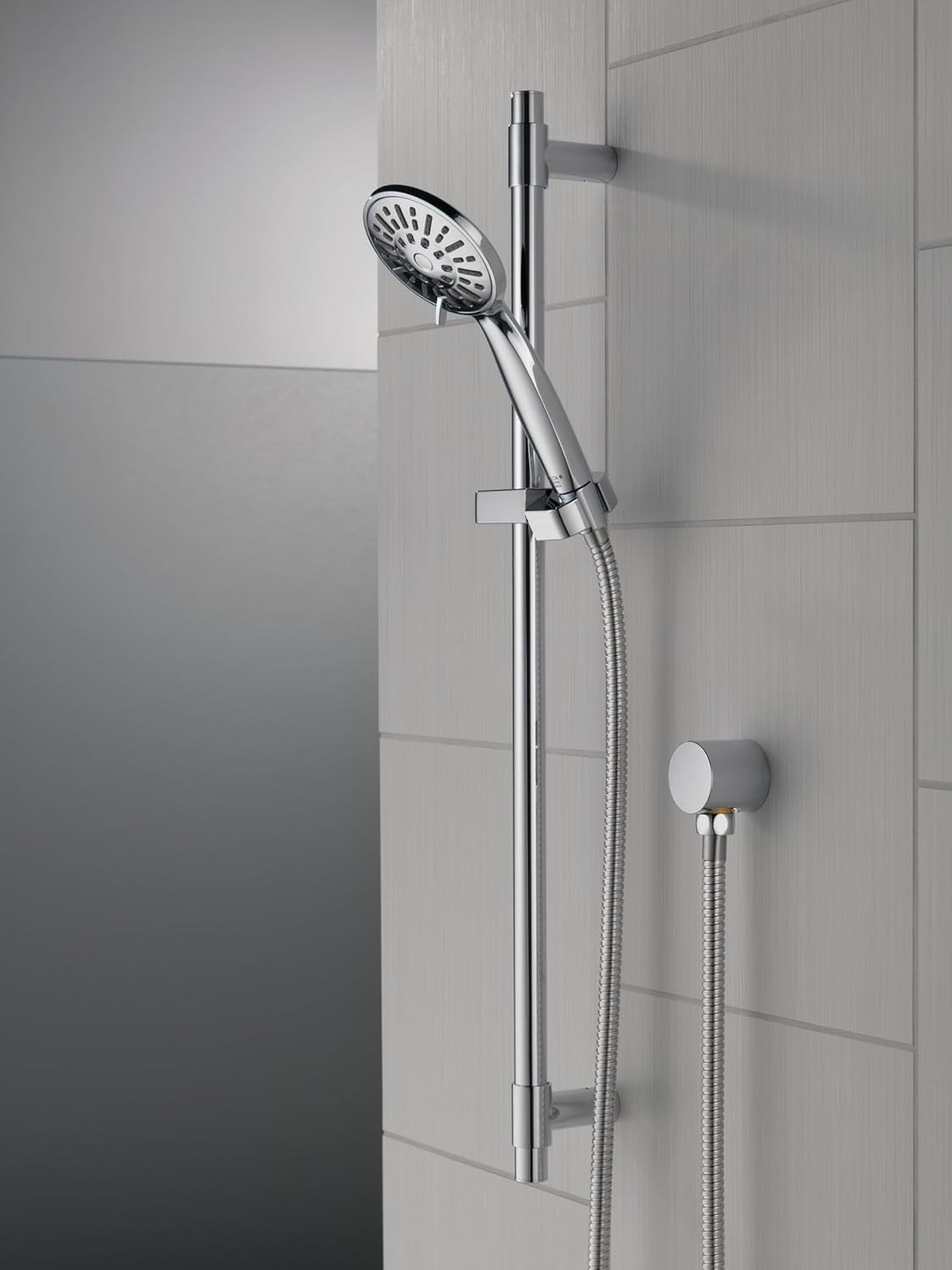 Delta Chrome Handheld Shower Head with Slide Bar and Hose