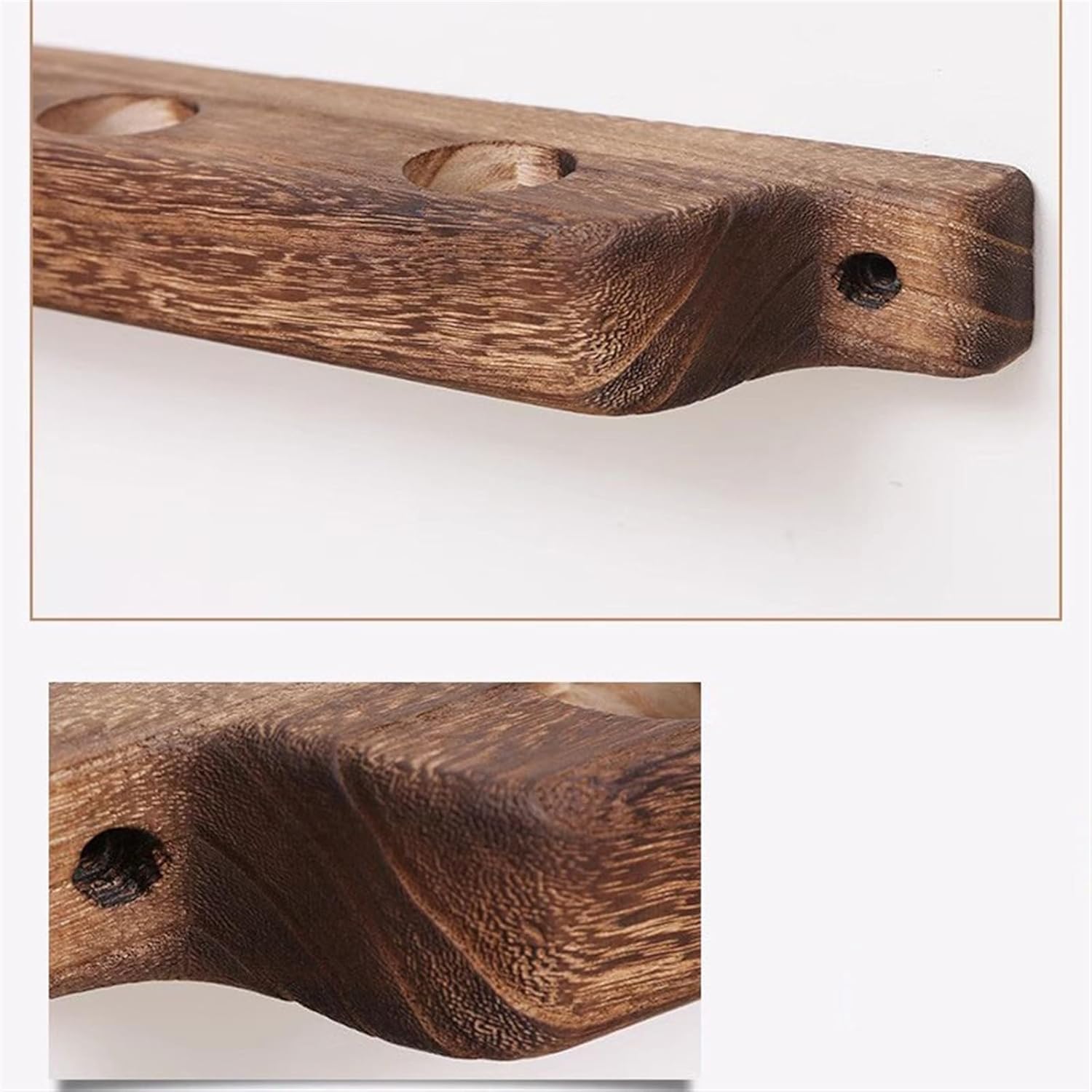 Wall-Mounted Wine Holder 90x7x2cm Tung Wood Creative Design