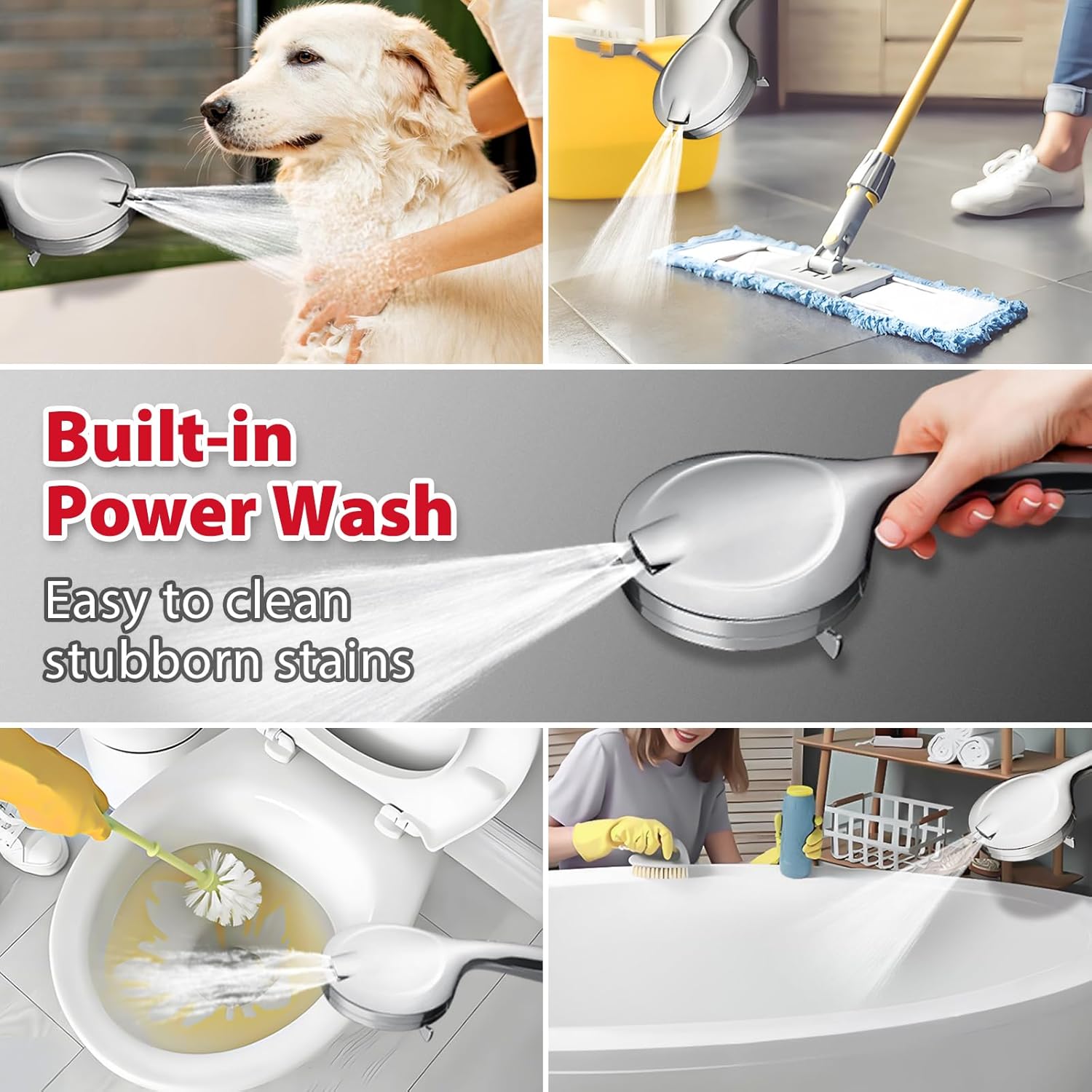 GRICH Dual High Pressure Shower Head with 10 Modes and Handheld Spray Combo