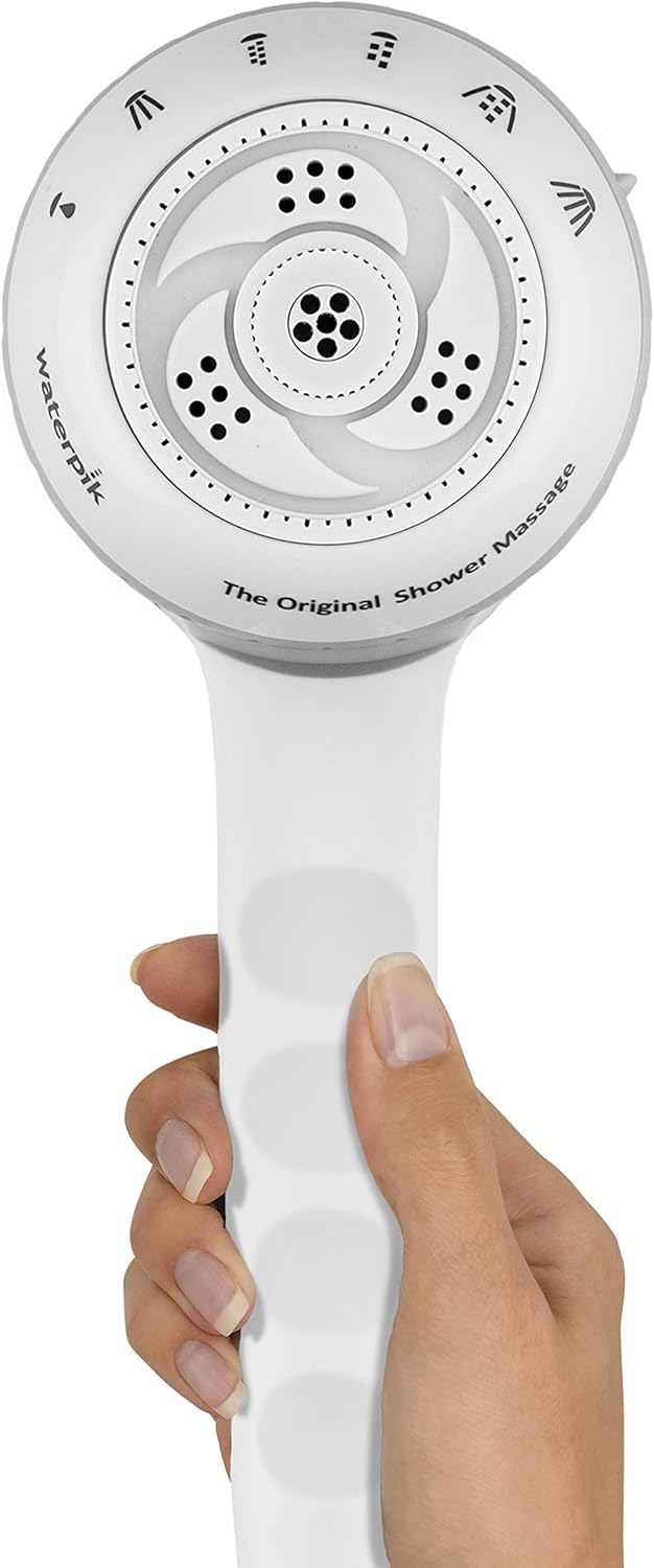 Waterpik Original Massage Shower Head with 5-Foot Hose and 6 Modes