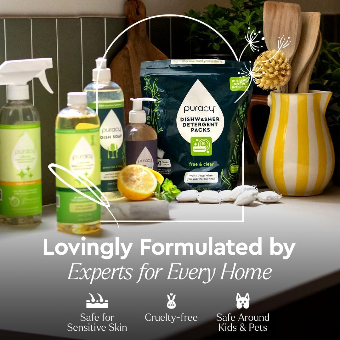 Puracy Natural Granite Cleaner - Streak-Free Plant-Powered