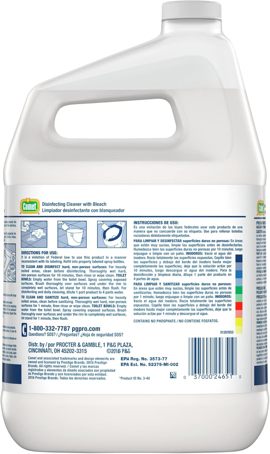 Comet Professional Disinfecting Bathroom Cleaner 128 Oz Case Of 3 1