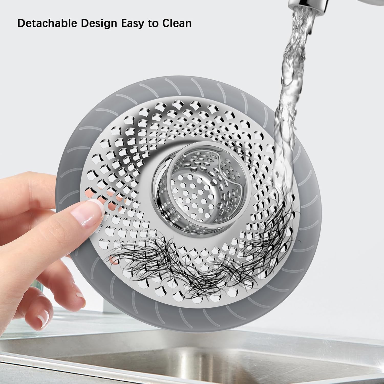 Burfocus Sink Protectors for Kitchen Sink Silver