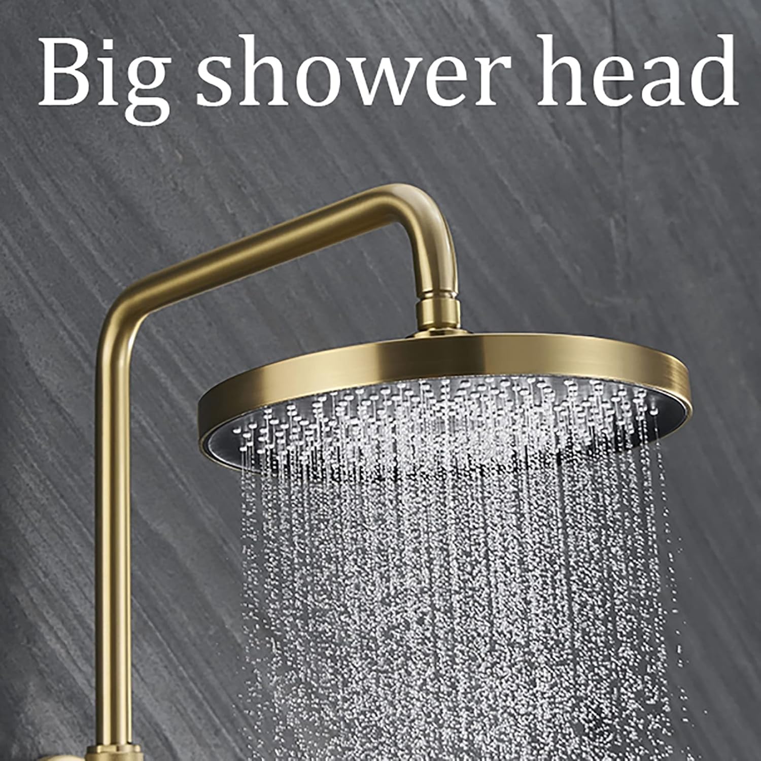 Rain Shower System with 10 Inch Head 3 Modes Thermostatic Faucet Set