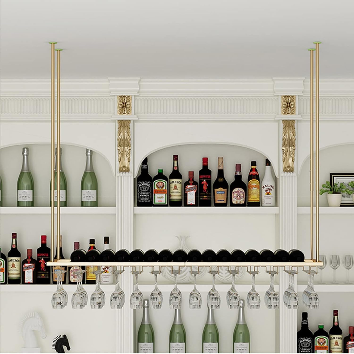 ZJDYDY Wall-Mounted Wine Rack Holder with Adjustable Arm