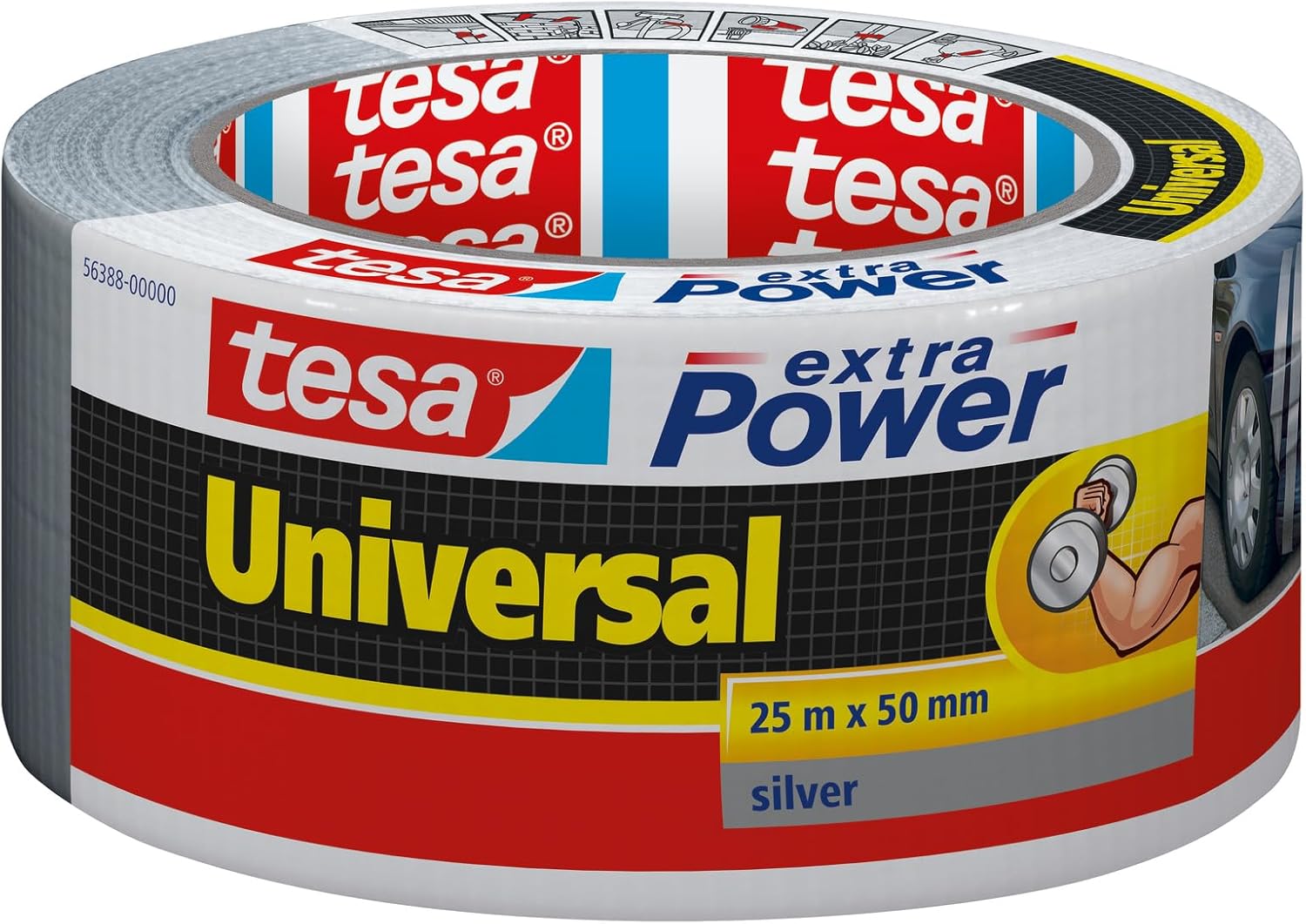 tesa Extra Power Duct Tape 25m x 50mm GreySilver