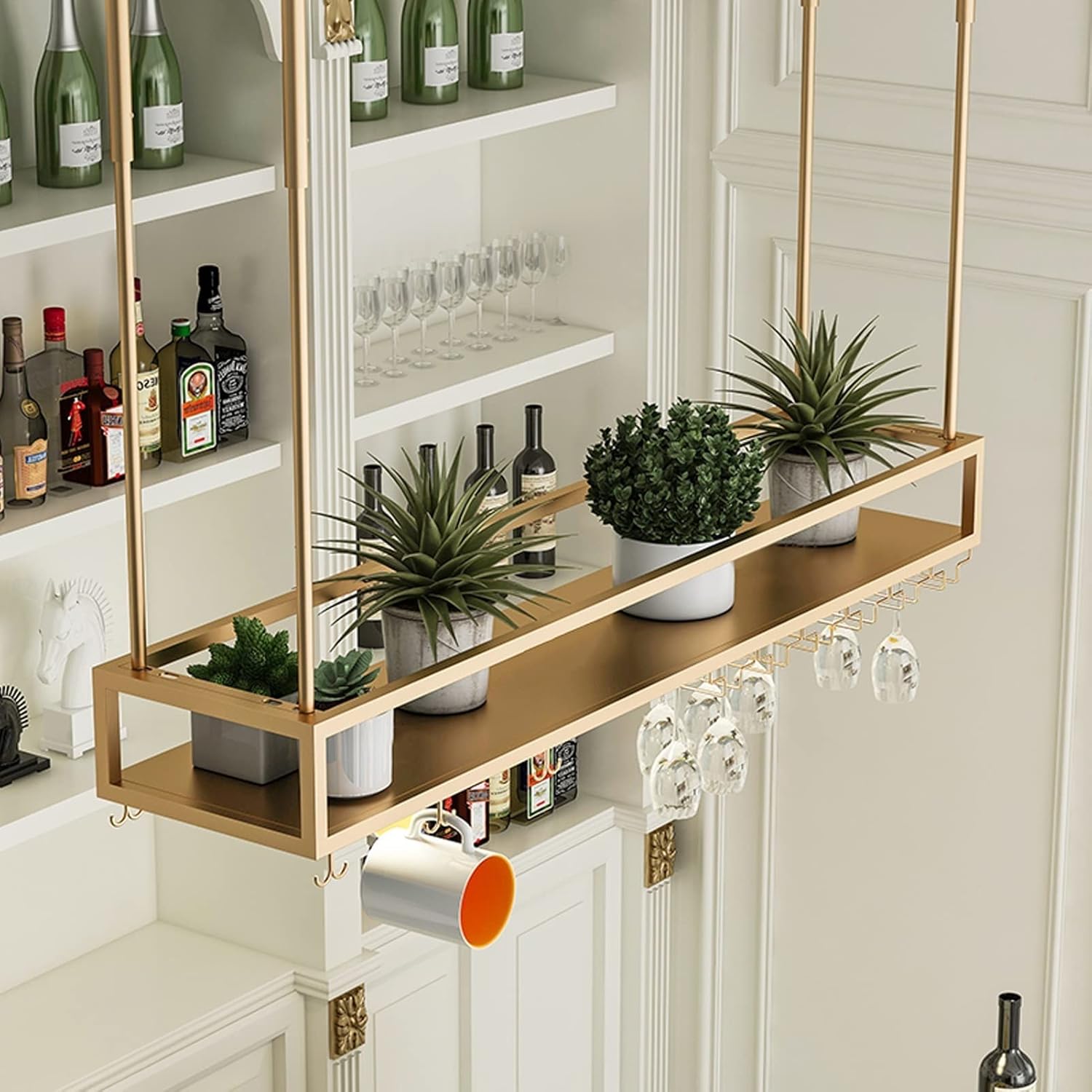 ZJDYDY Wall-Mounted Wine Rack 80x25x21cm