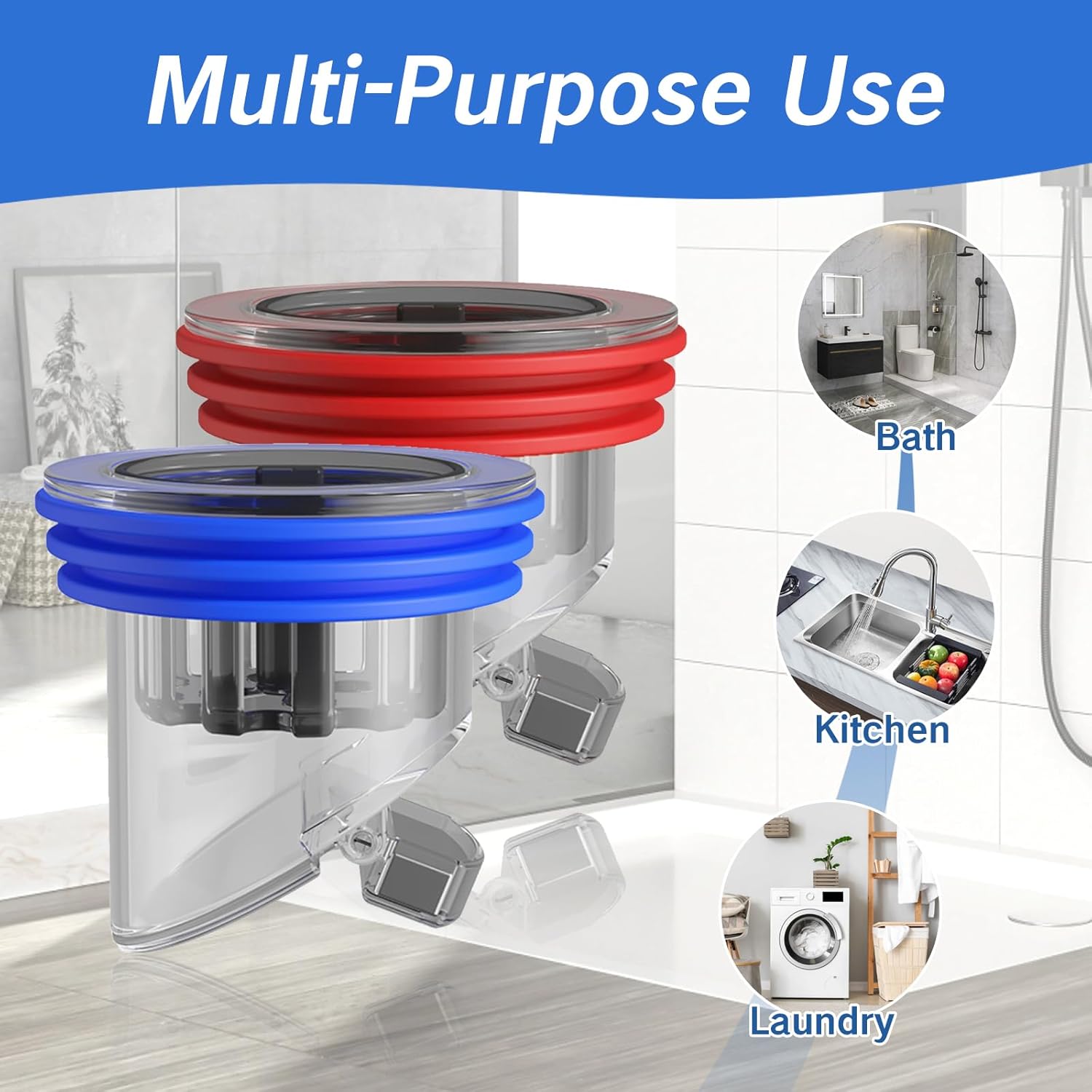 NIIIYTYB 2PCS Drain Backflow Preventer for Bathrooms and Kitchens