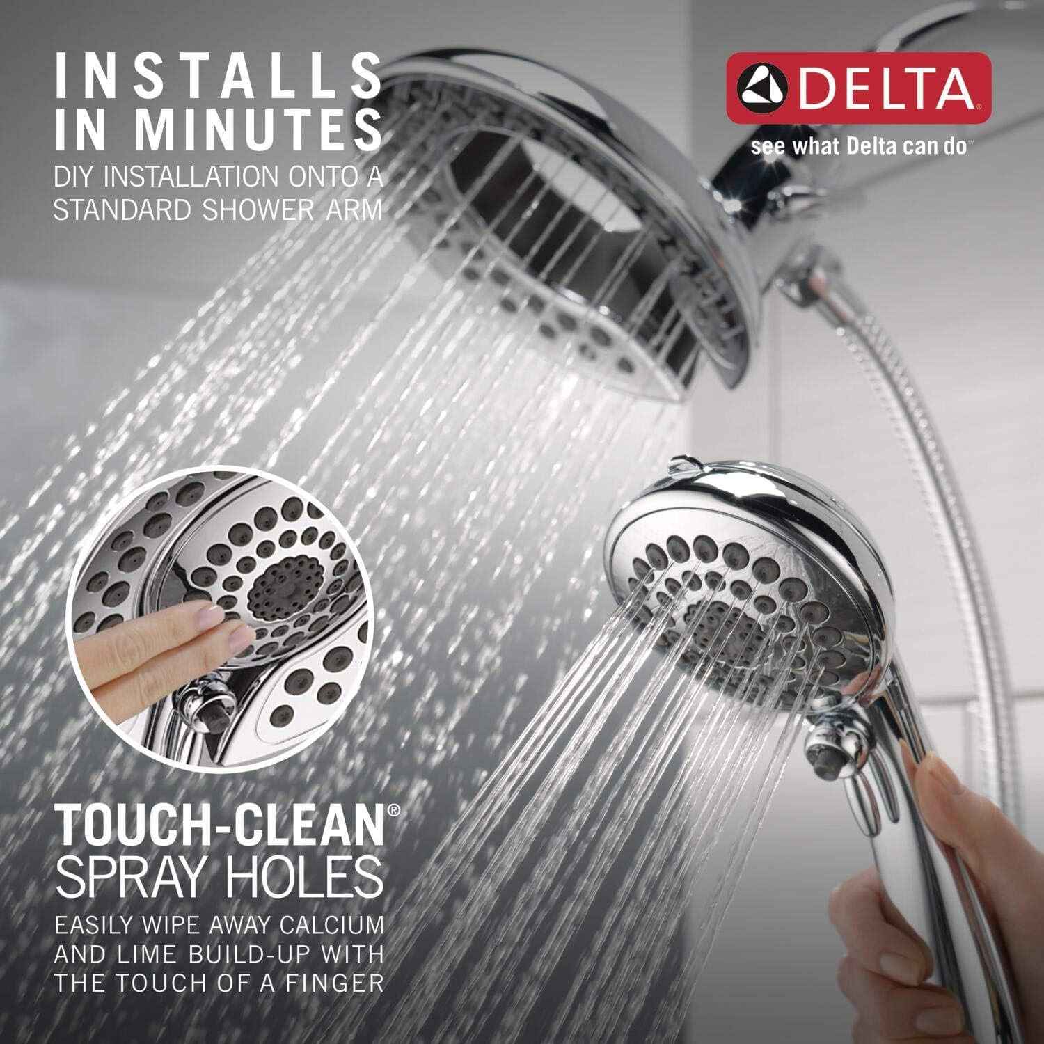 Delta In2ition 2-in-1 Dual Shower Head with Handheld