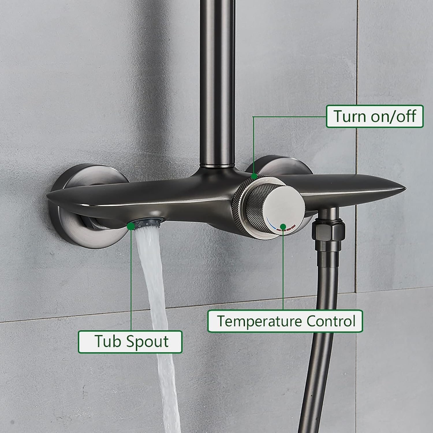 Rain Shower Head and Handheld Combo Set with 3 Modes