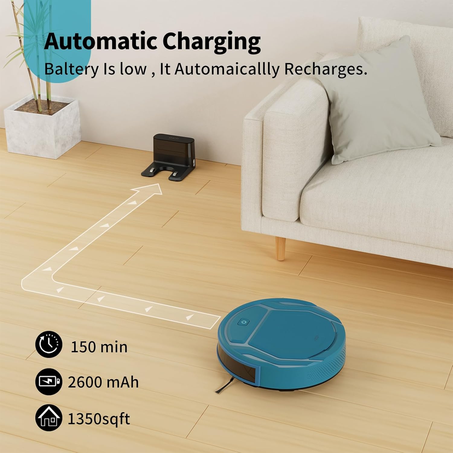 OKP K2-Pro Robot Vacuum Cleaner