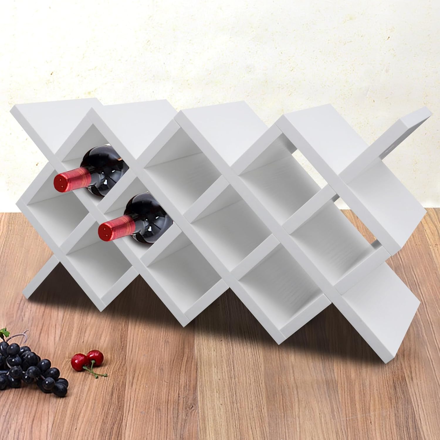 Wooden Wine Rack - 10 Bottle Wall Mounted Storage