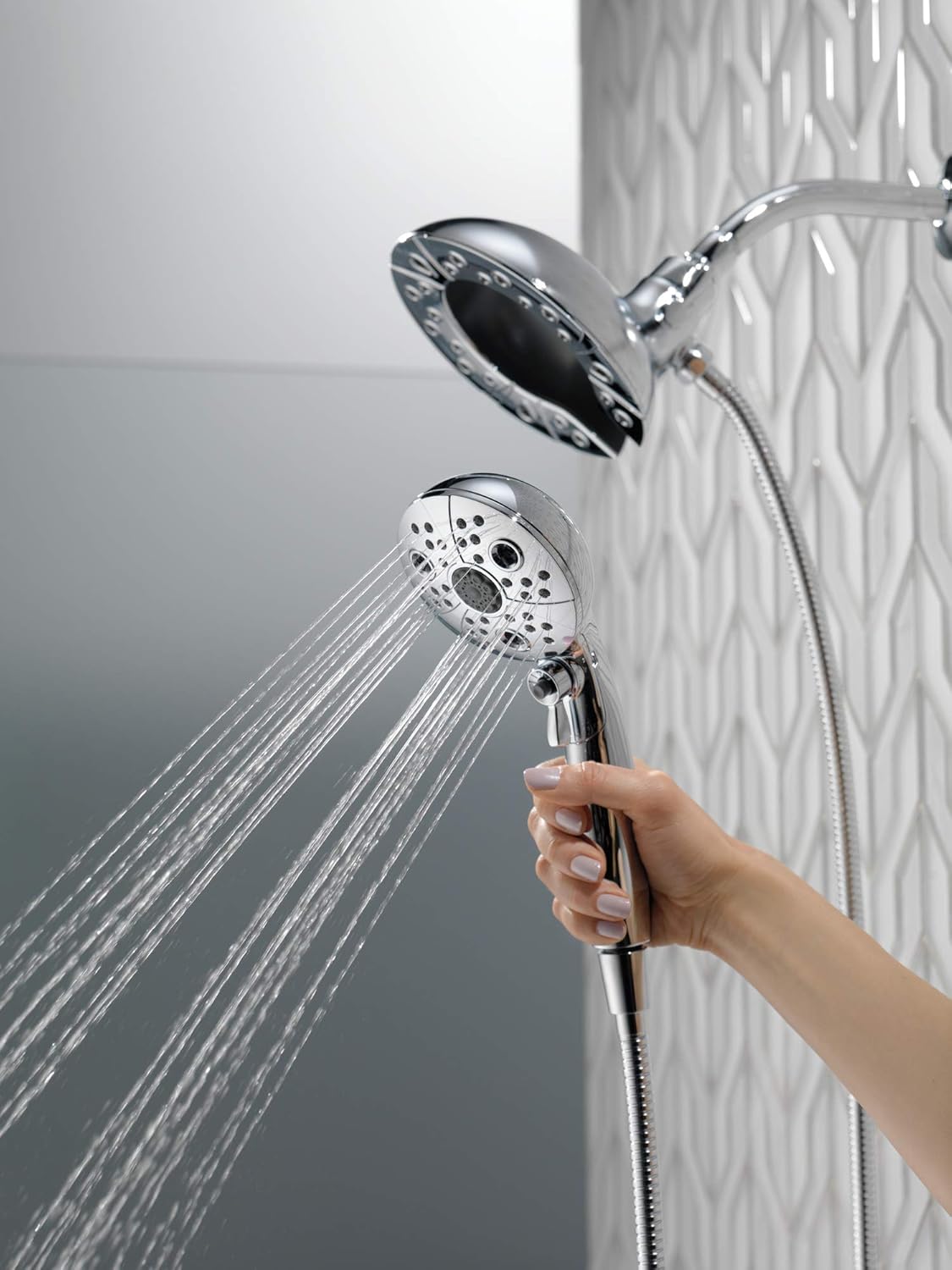 Delta Faucet 5-Spray In2ition Dual Shower Head with Handheld 1