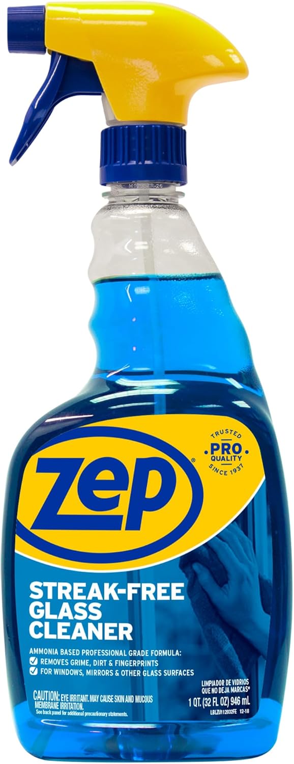 Zep Streak-Free Glass Cleaner - 32 Oz Case of 12