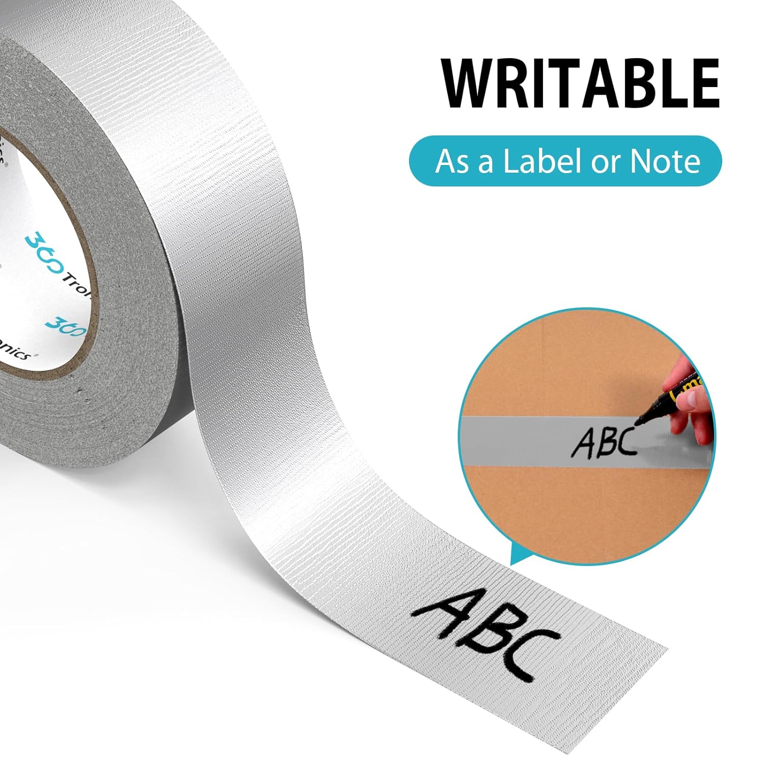 360Tronics Heavy Duty Duct Tape 2in x 30yd Silver