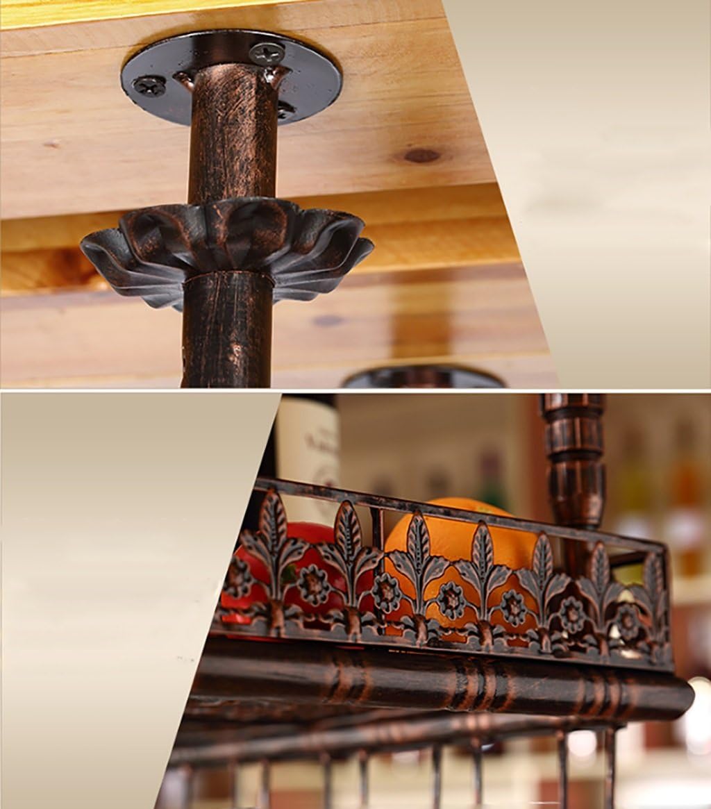 ZJDYDY Wall-Mounted Wine Rack with Double Layer Design