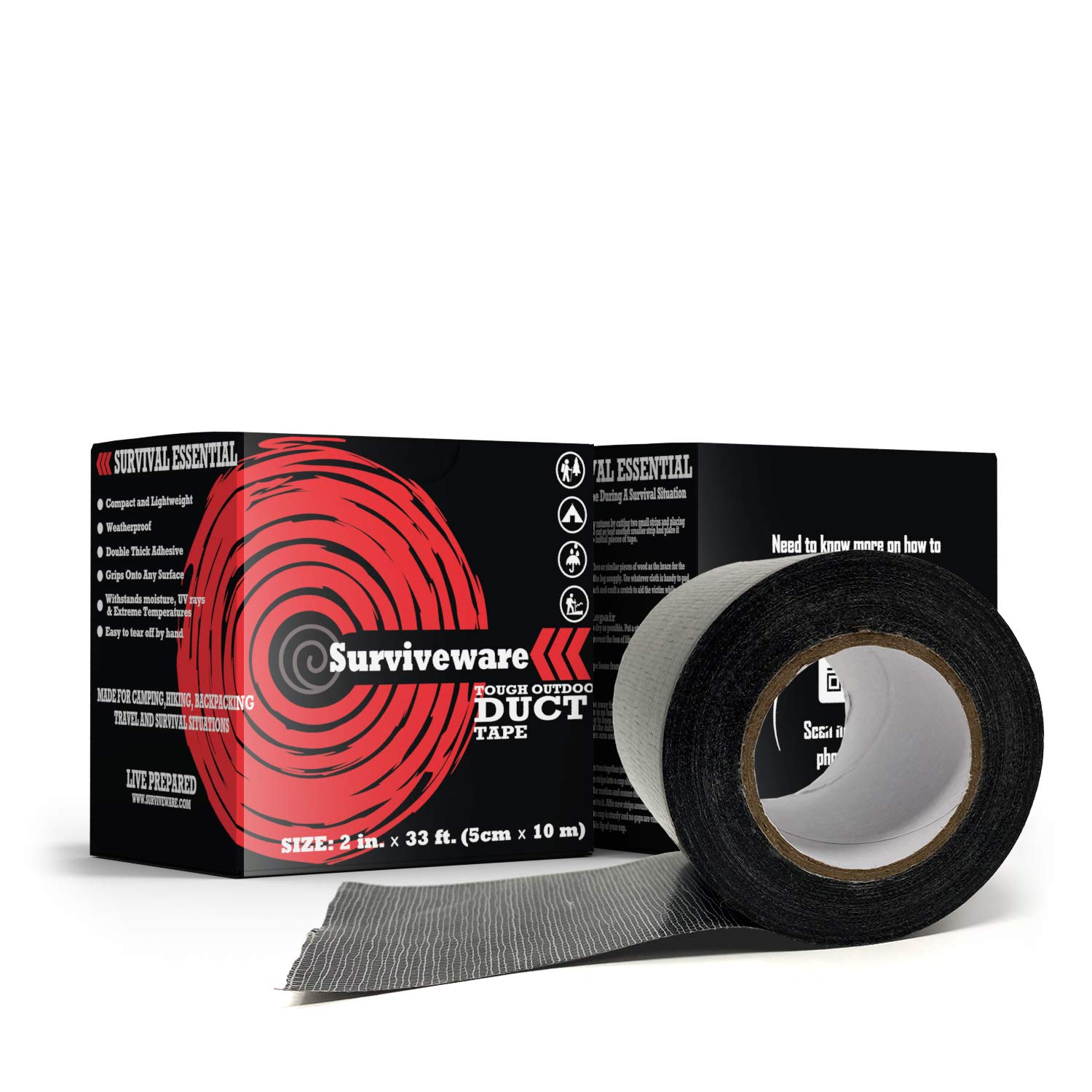 Surviveware Waterproof Duct Tape for Camping and Survival Kits