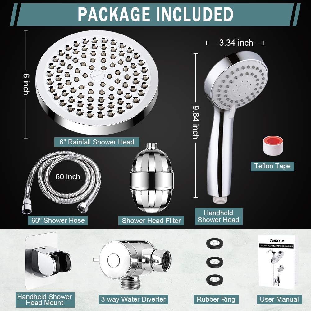 Taiker Filtered Shower Head with Handheld Combo