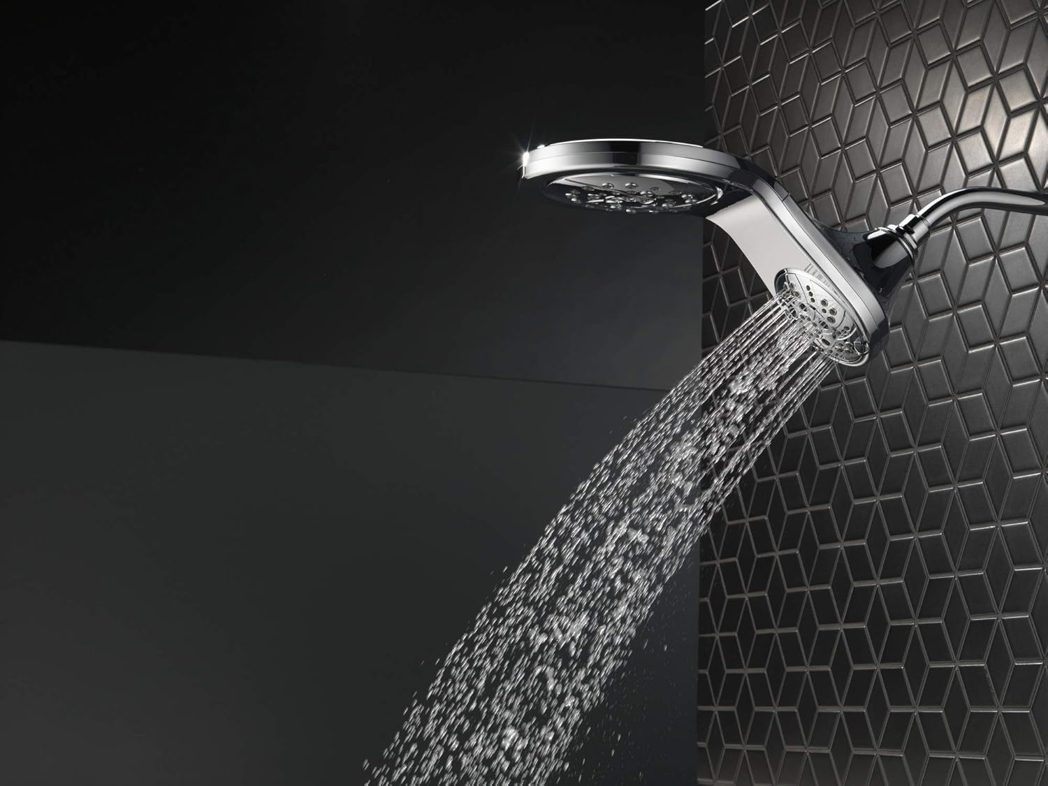 Delta HydroRain 5-Setting Shower Head with Rain Can Matte Black
