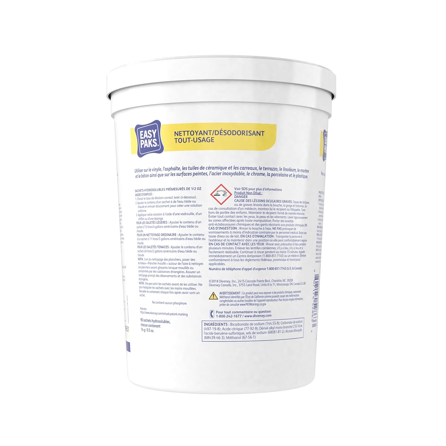 Diversey Easy Paks All Purpose Cleaner 90-Packs 1 Tub Pack of 2