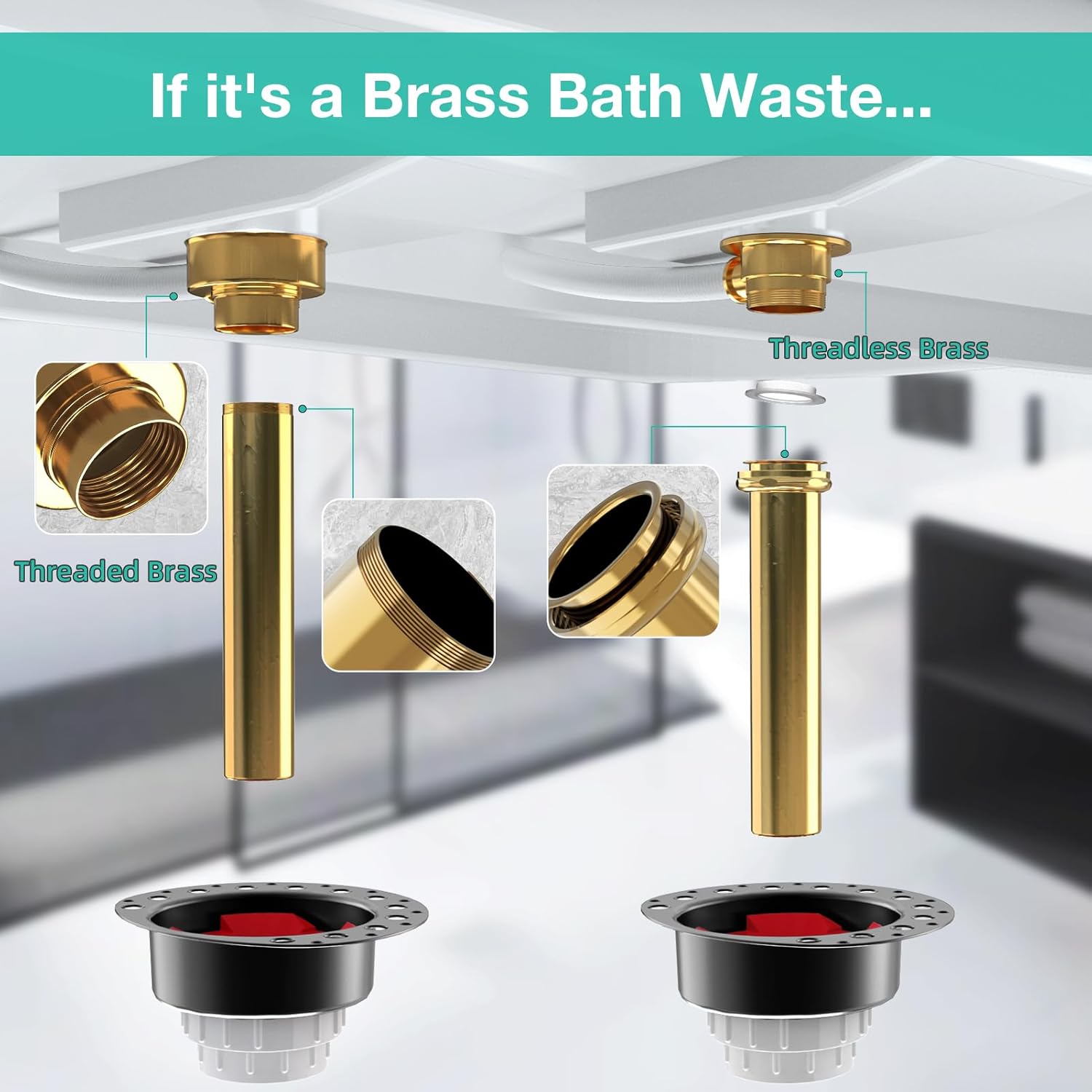 PVC Island Tub Drain Rough-in Kit
