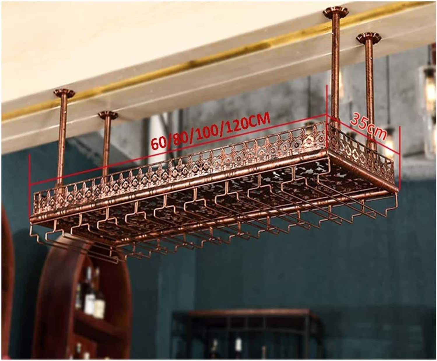 ALDEPO Wall-Mounted Wine Rack with Adjustable Height